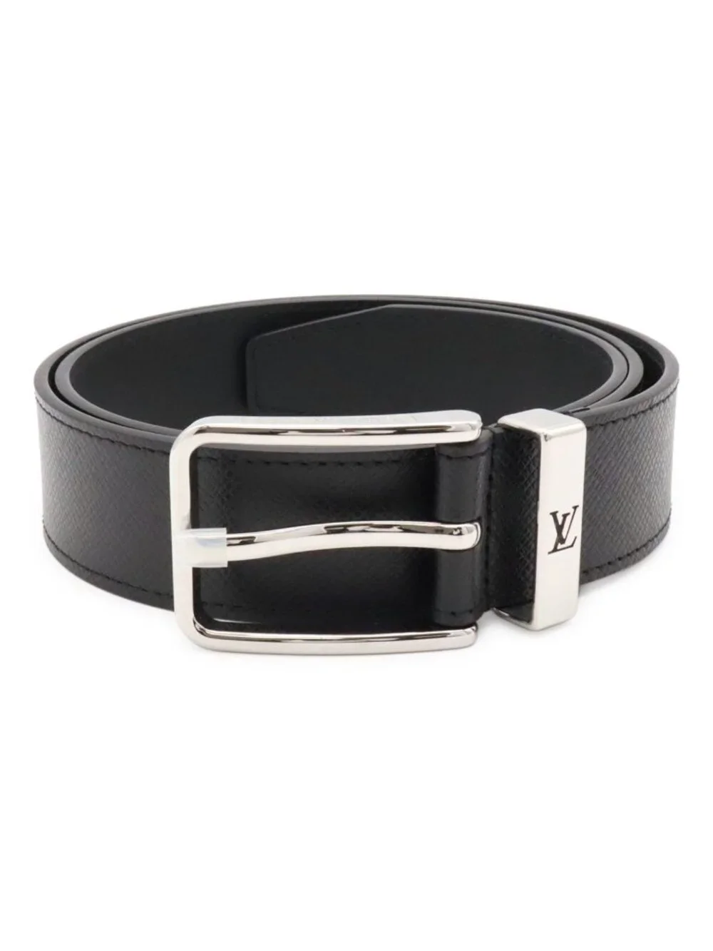 Louis Vuitton Taiga Belt Pont Neuf 35 Noir Black Silver 90